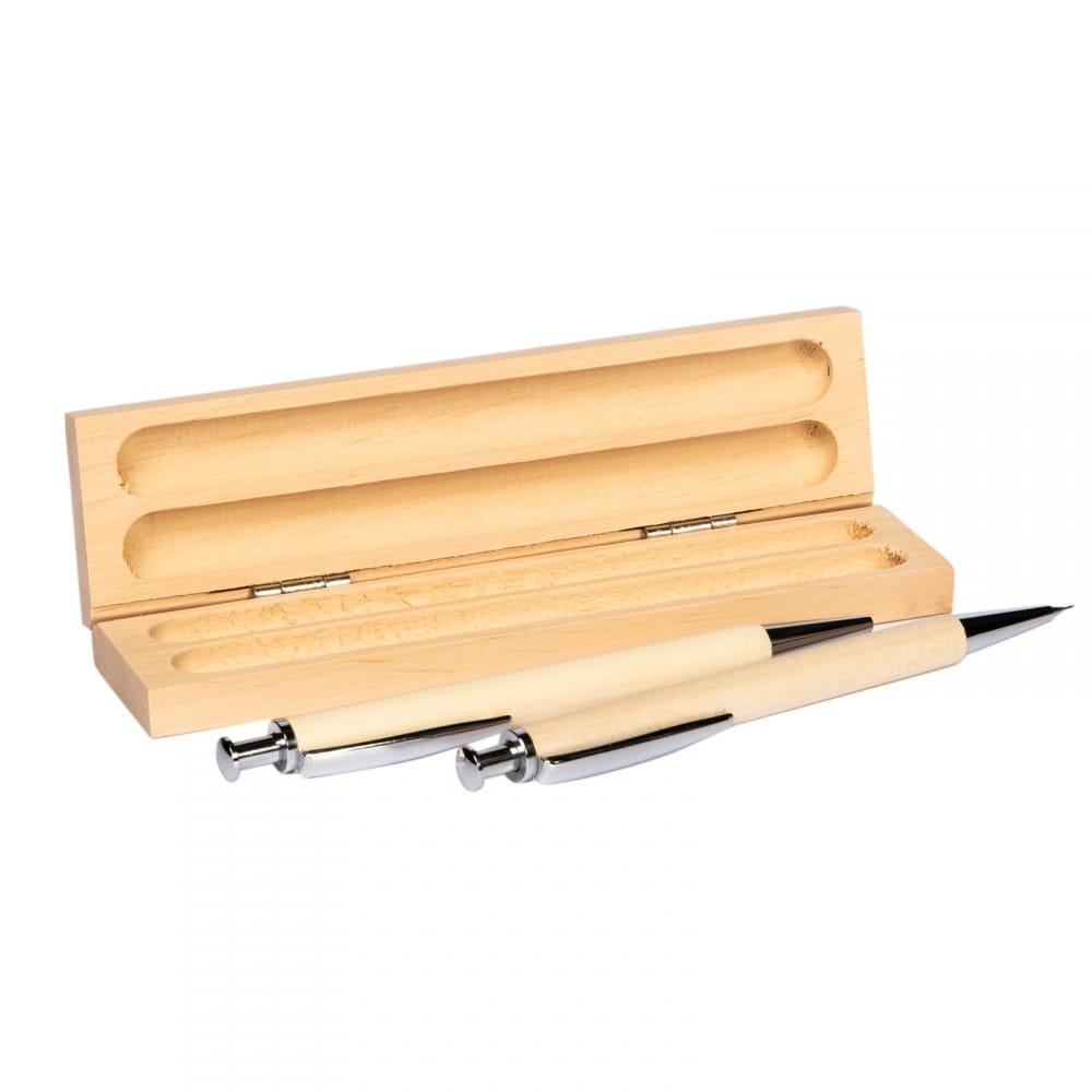 Branded Beech wood Pen Sets 