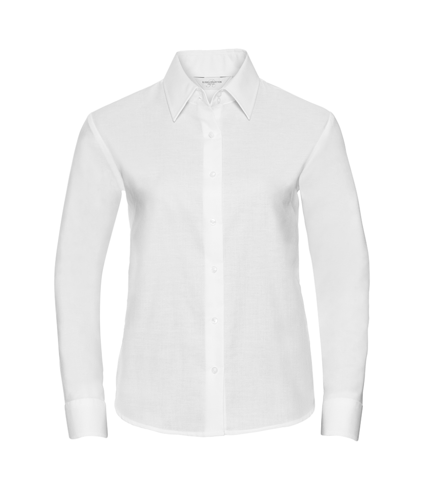Russell Collection Ladies Long Sleeve Easy Care Oxford Shirt