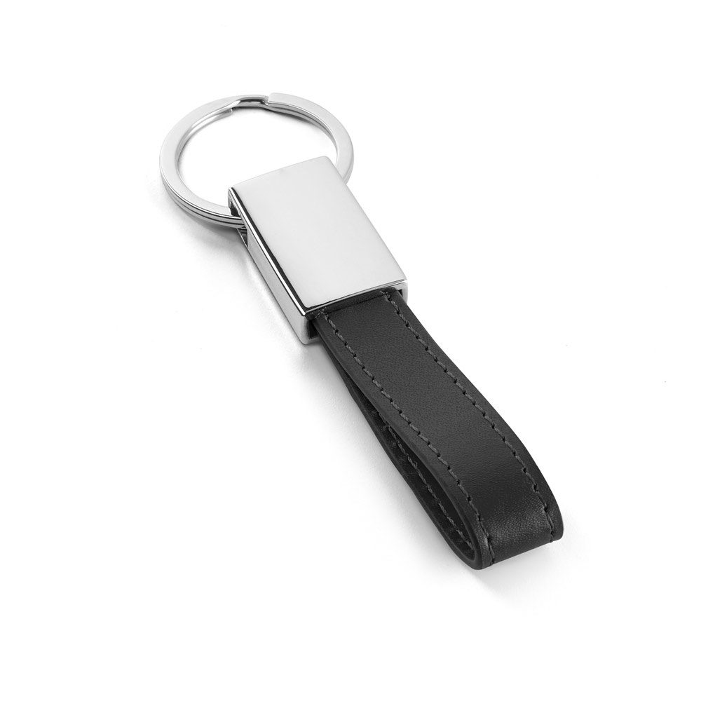 WATOH. Keyring in metal and imitation leather