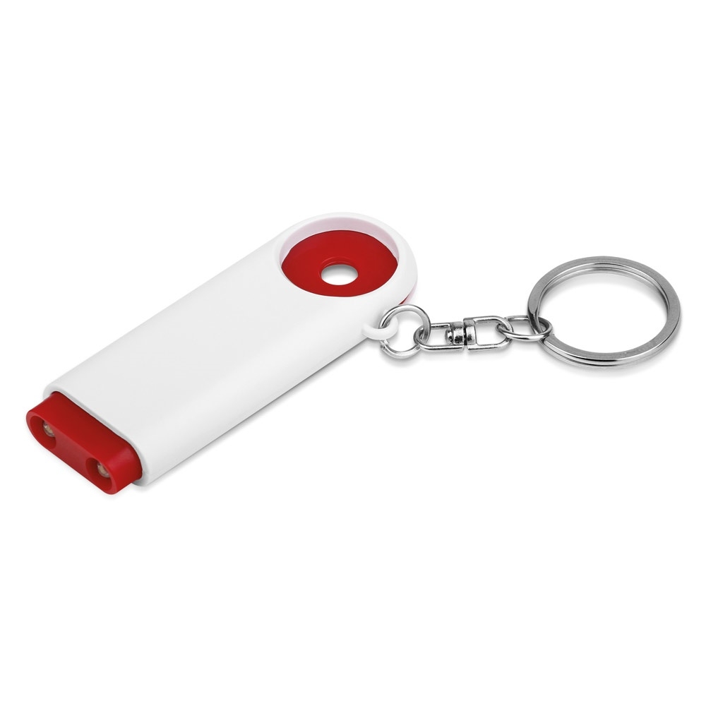 TOKEN. Coin-shaped keyring for supermarket trolley
