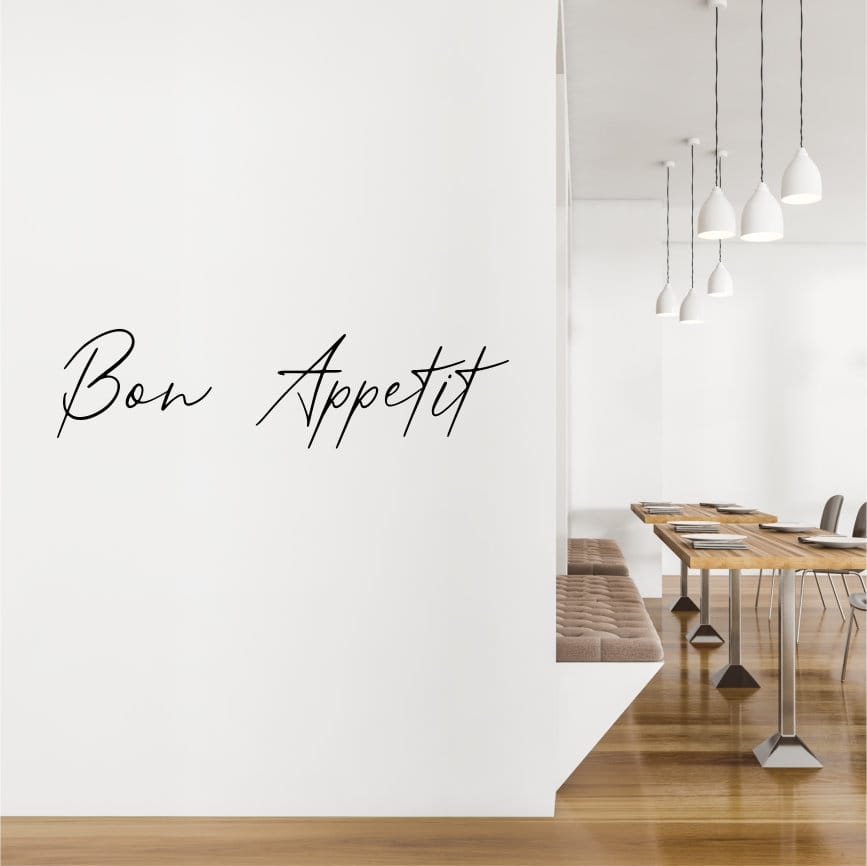 Bon Appetit vinyl Wall Quote 