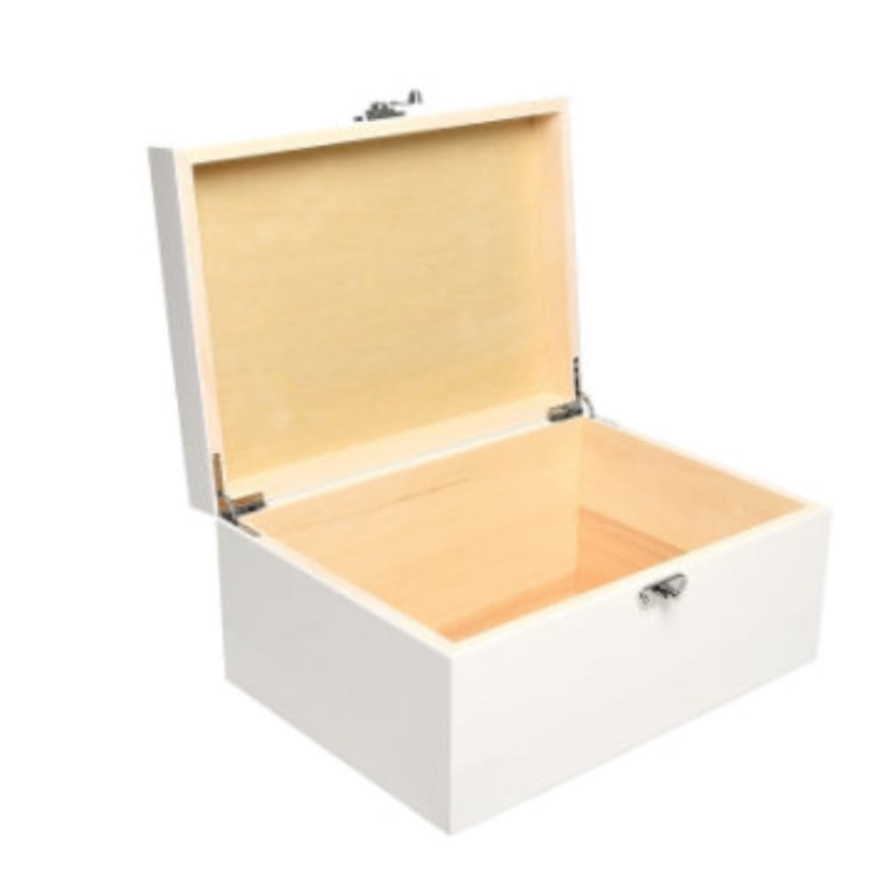 Branded white Wooden Box