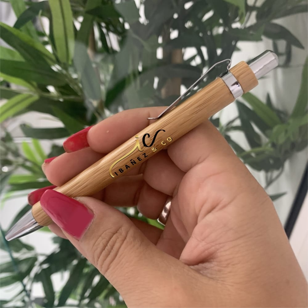 Branded Luxury Bamboo Pens (packet of x100) 