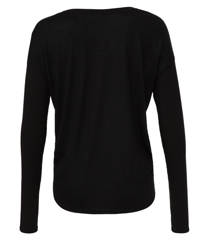 Bella Ladies Flowy 2x1 Long Sleeve T-Shirt