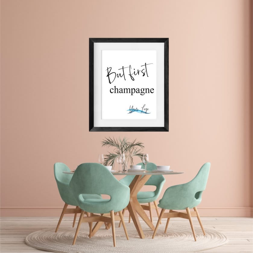 But First champagne Framed Print