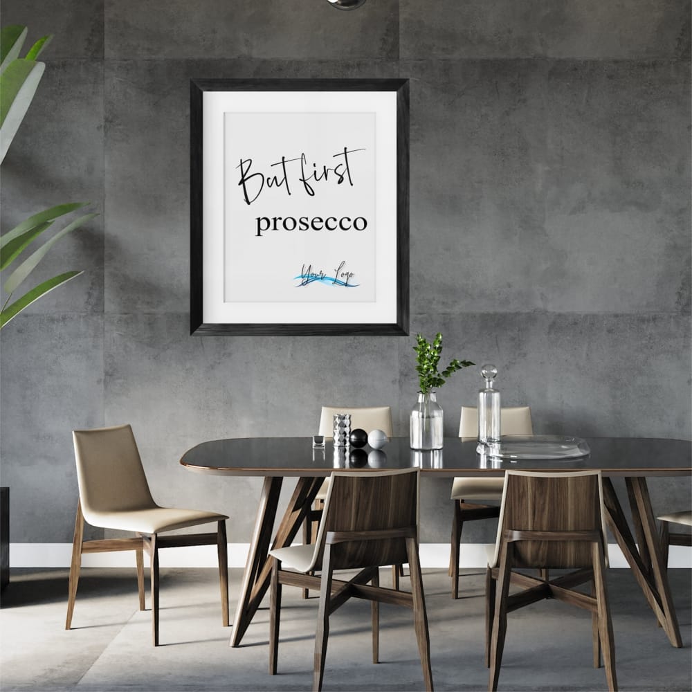 But First prosecco Framed Print  