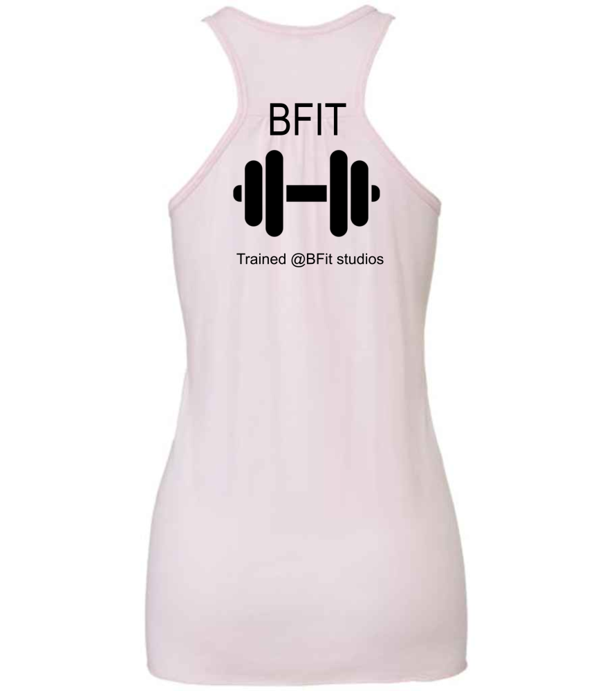 Becky PT- Pink Ladies Flowy Racer Back Tank Top 