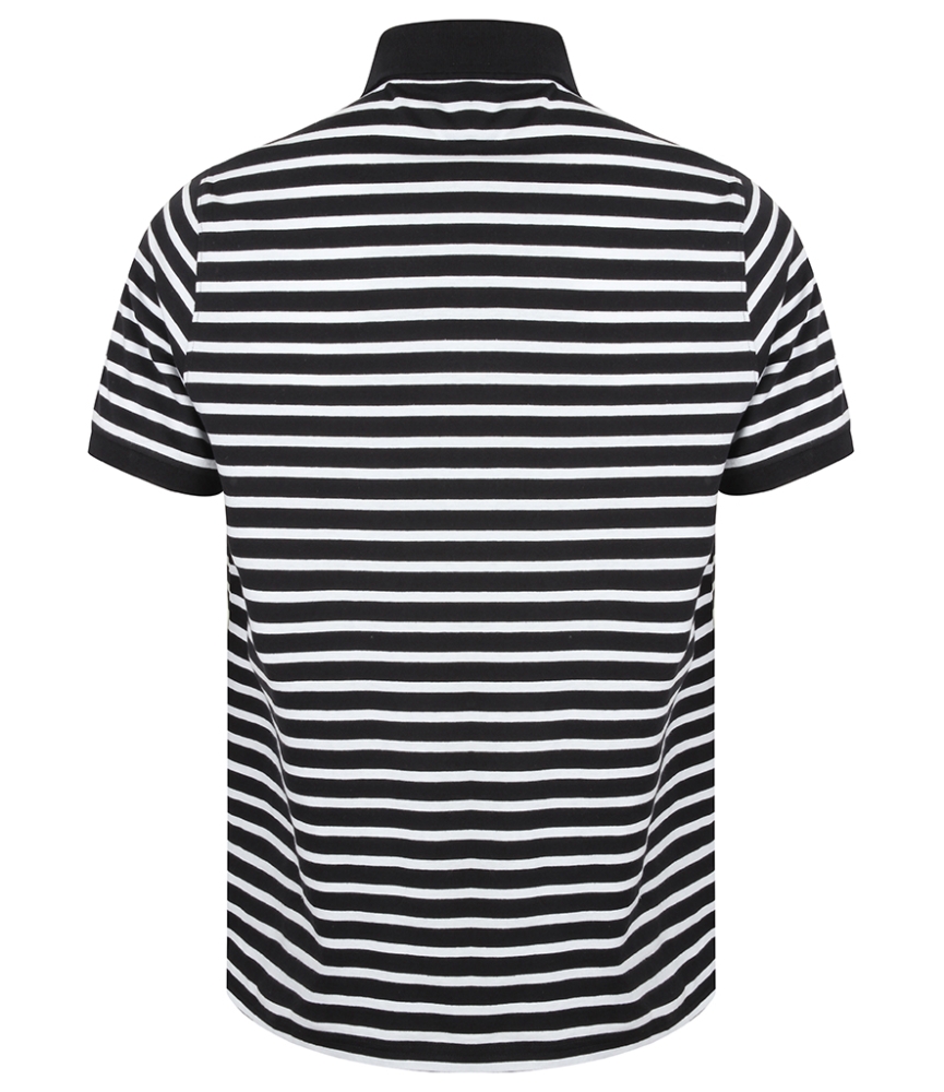 Front Row Striped Jersey Polo Shirt