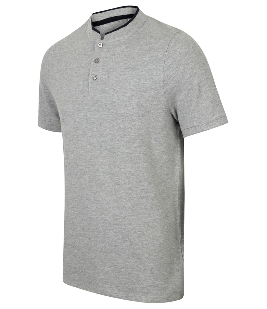 Front Row Stand Collar Stretch Polo Shirt