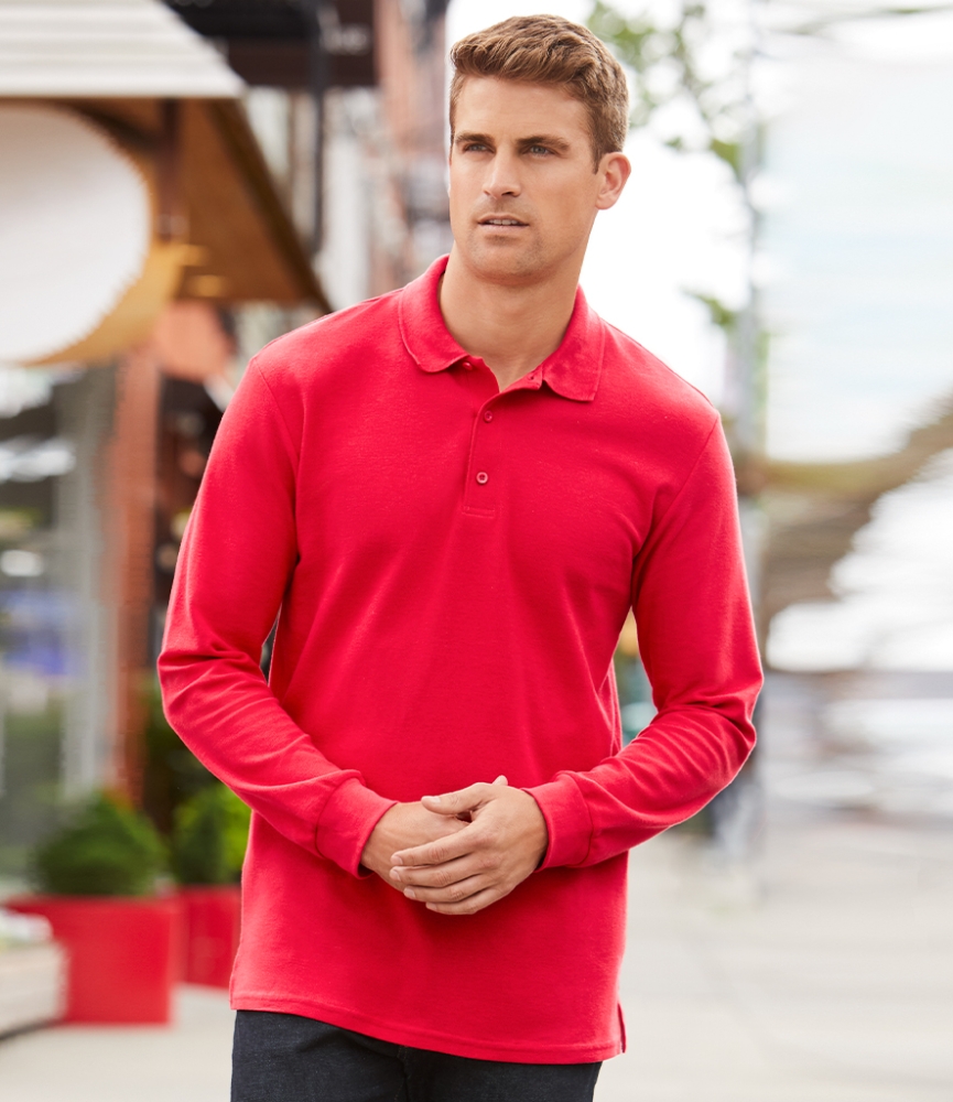 Gildan Long Sleeve Premium Cotton® Double Piqué Polo Shirt