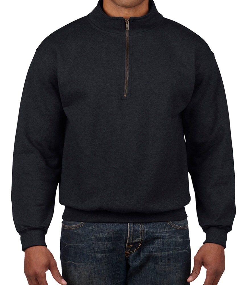 Gildan Heavy Blend™ Vintage Zip Neck Sweatshirt