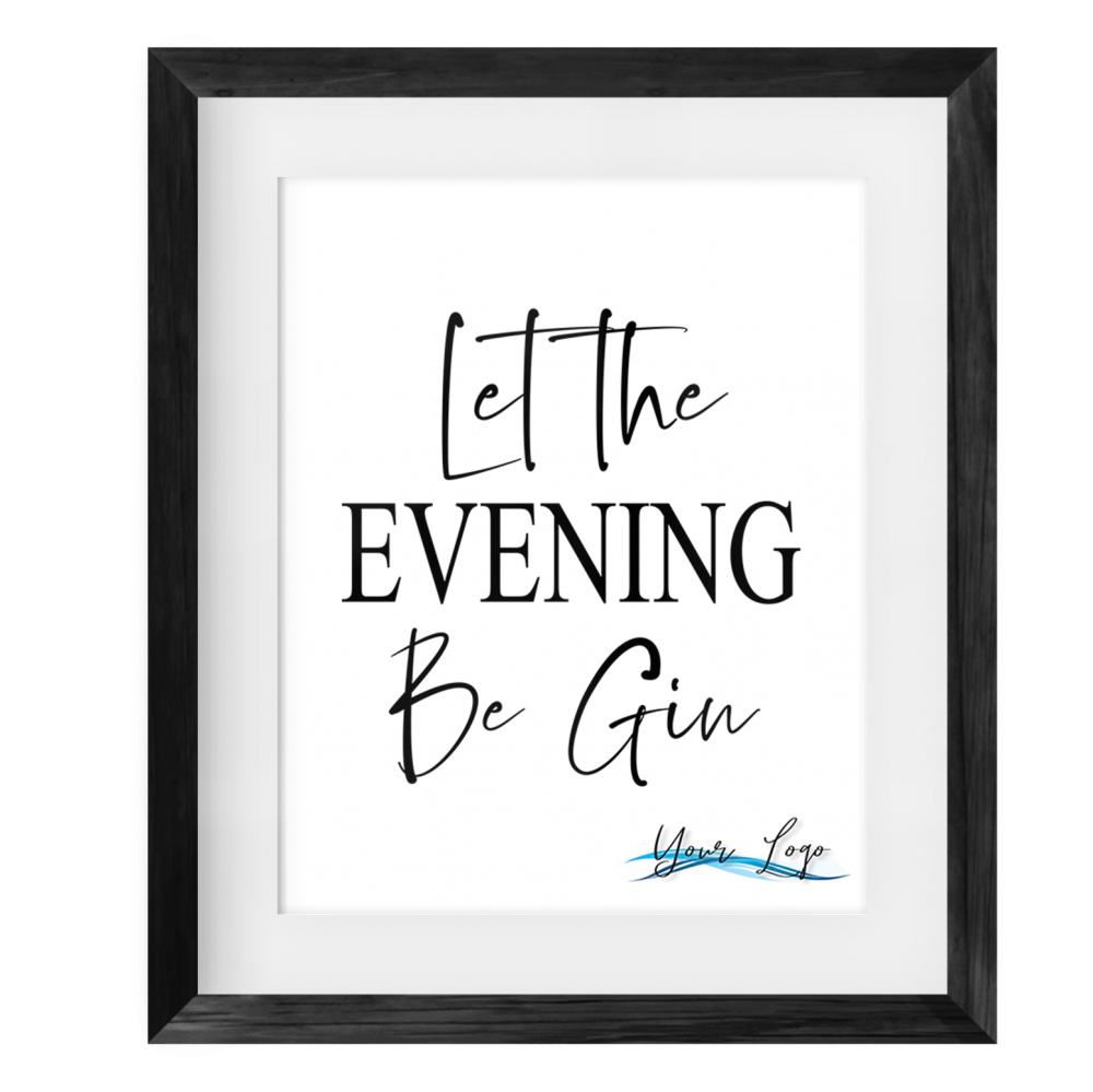 Let the evening Be Gin framed print