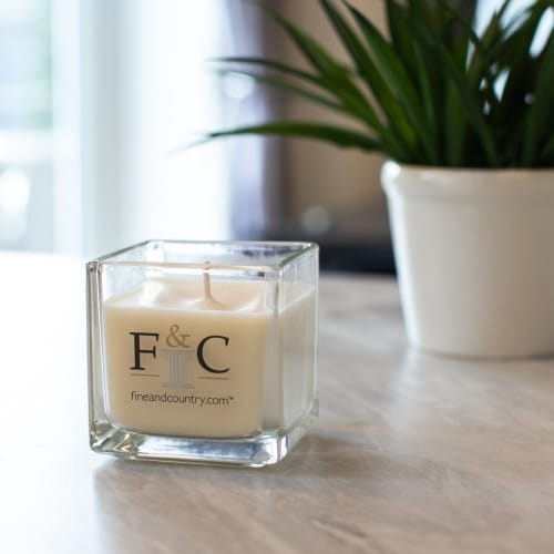 Fine & Country branded square candle