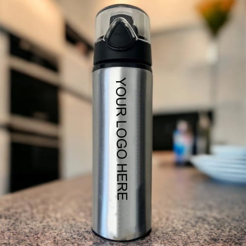 Black lid - stainless steal water bottle 750ml