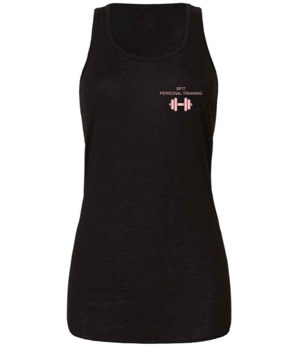 Becky PT- Black BL8800 (8800) Bella Ladies Flowy Racer Back Tank Top