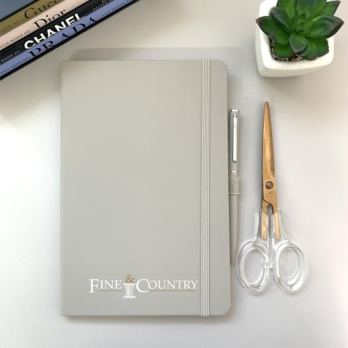 Fine & Country grey notepad & pen 