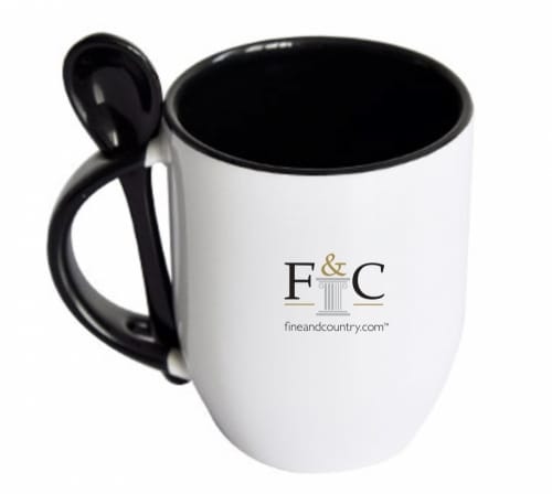 Fine & Country mug with spoon set - pack of x10