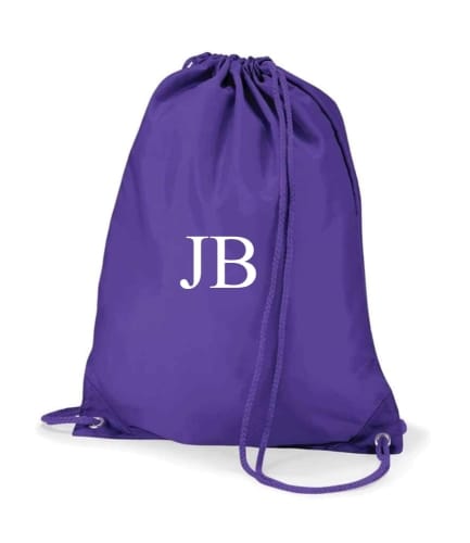 Gym Bag with child's initials