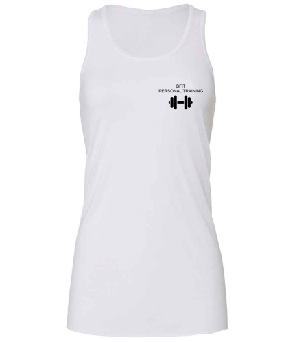 Becky PT- White BL8800 (8800) Bella Ladies Flowy Racer Back Tank Top 