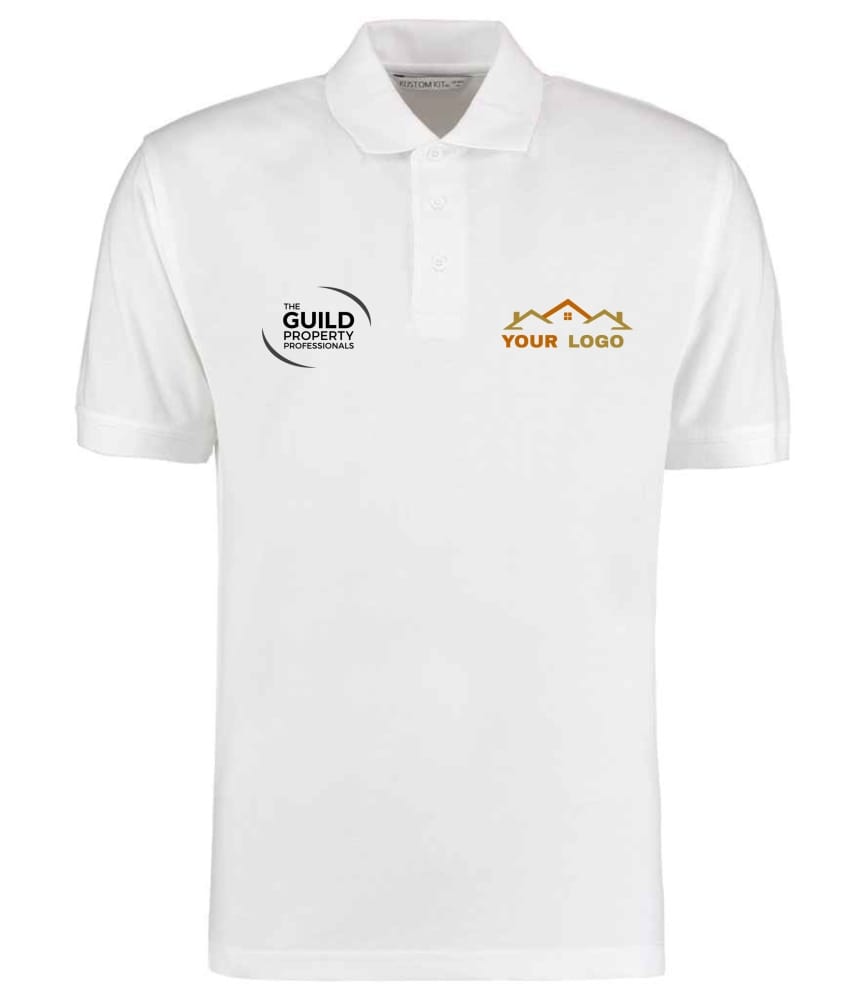 Men's White Polo - The Guild Dual Branded 