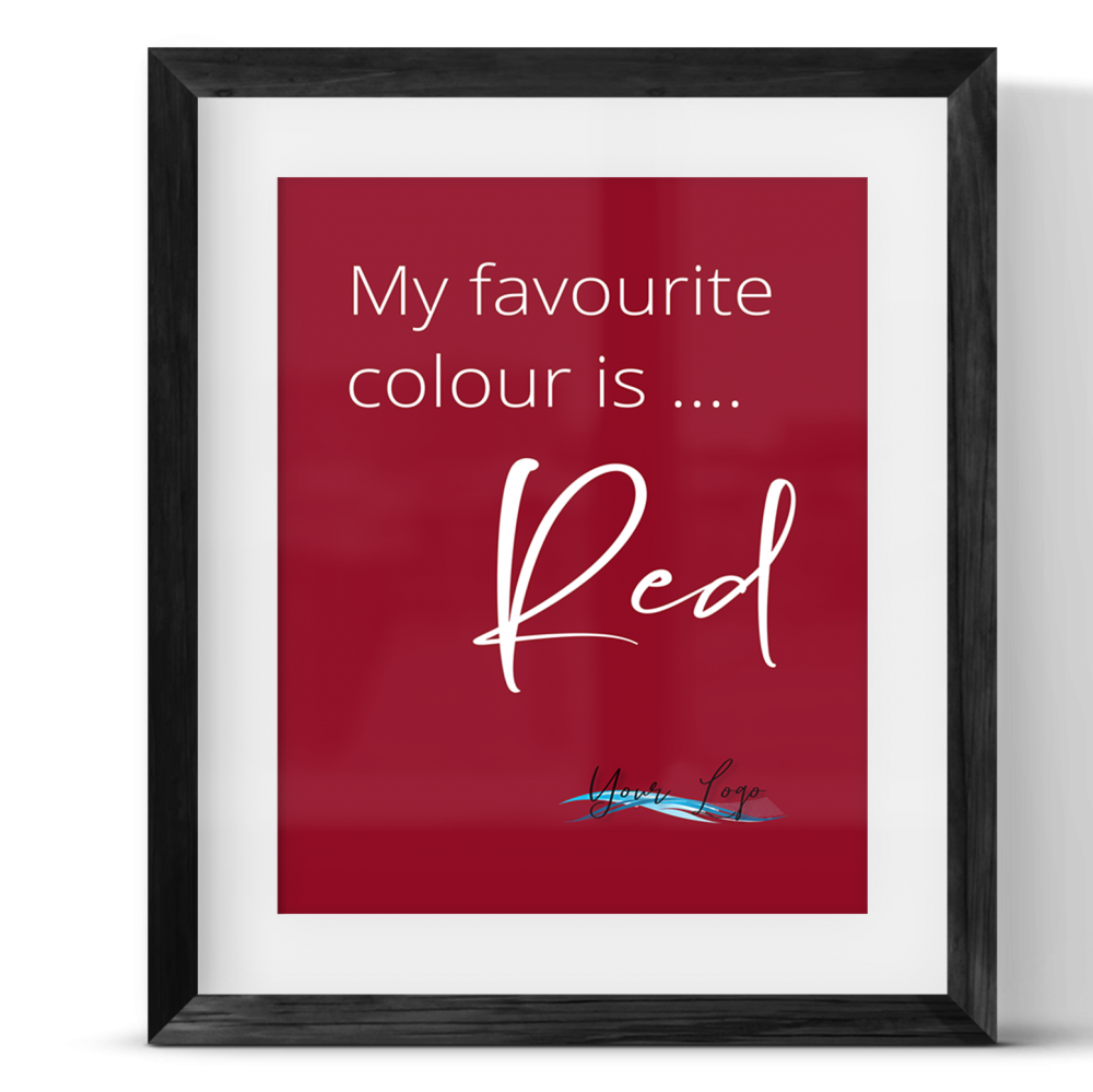 My favourite colour is Red Framed Print 