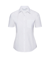 Russell Collection Ladies Short Sleeve Easy Care Poplin Shirt