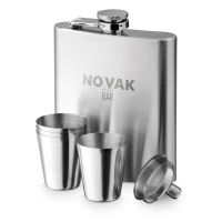 NOVAK. Set of bottle and cups