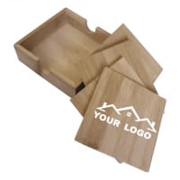  Branded Wooden Coasters