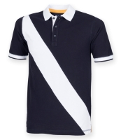 Front Row Diagonal Stripe Cotton Piqué Polo Shirt