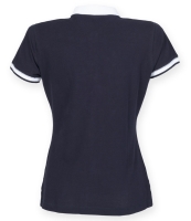 Front Row Ladies Diagonal Stripe Cotton Piqué Polo Shirt