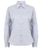 Henbury Ladies Long Sleeve Pinpoint Oxford Shirt