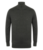 Henbury Zip Neck Sweater